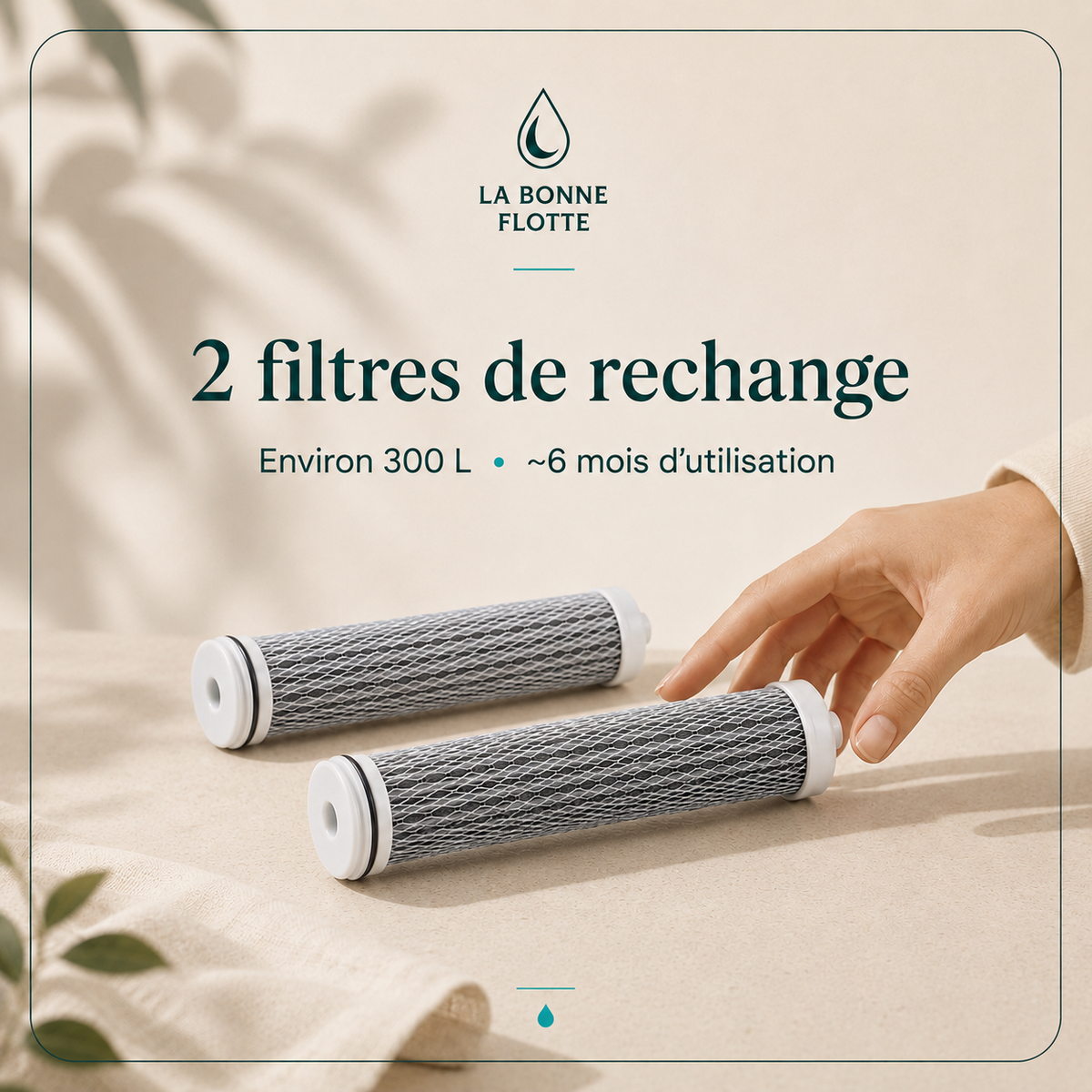 Lot de 2 filtres de remplacement pour gourde filtrante La Bonne Flotte