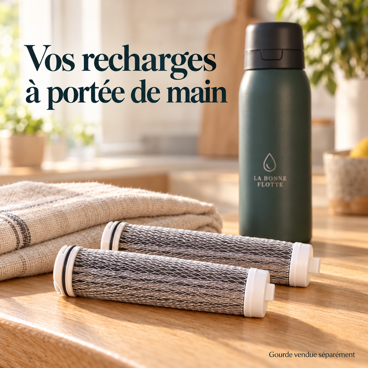 Lot de 2 filtres de remplacement pour gourde filtrante
