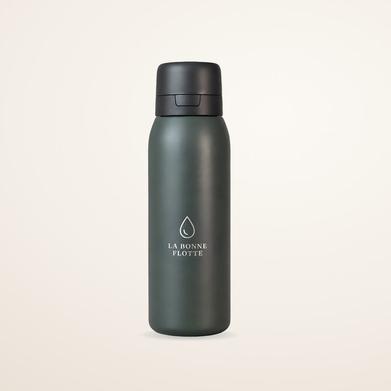 Gourde filtrante inox isotherme 740 ml — Vert Forêt