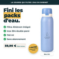 Gourde filtrante La Bonne Flotte Bleu Ciel 740 ml : filtre Ahlstrom intégré, inox 304 double paroi, sans abonnement