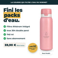 Gourde filtrante La Bonne Flotte Rose Poudré 740 ml : filtre Ahlstrom intégré, inox 304 double paroi, sans abonnement